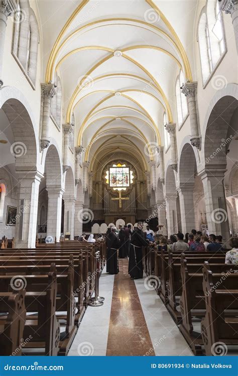 Interior of Church of St. Catherine in Bethlehem Editorial Stock Image - Image of byzantine ...