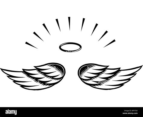 Illustration of angel wings Stock Photo - Alamy