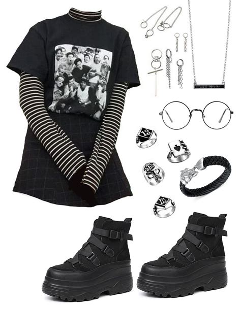 Stylist >Aum #emo Clothes | Retro outfits, Edgy outfits, Cute emo outfits