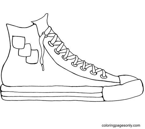 converse shoes coloring page free printable coloring pages - shoe coloring pages coloring pages ...