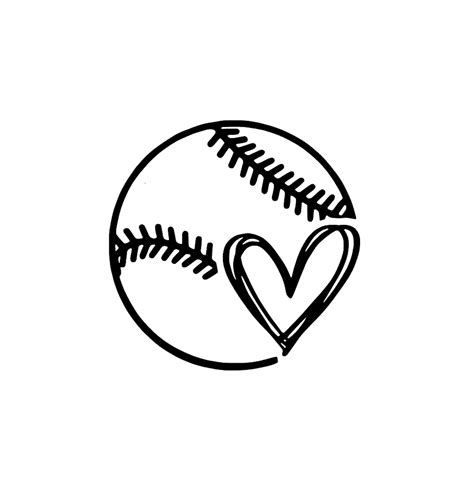 Baseball Heart Decal Baseball Player Decal Baseball Team | Etsy