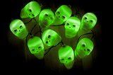Image of Cluster of glowing green Halloween lights | CreepyHalloweenImages