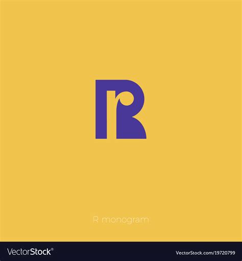 R monogram logo Royalty Free Vector Image - VectorStock