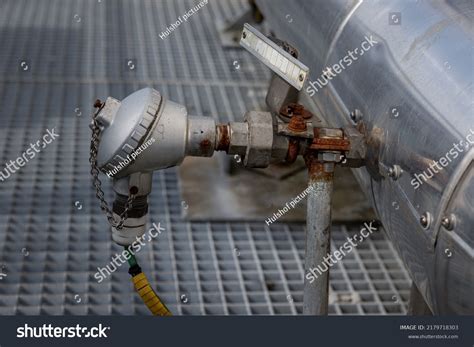 Metal Thermocouple Industrial Environment Placed Measure Stock Photo ...