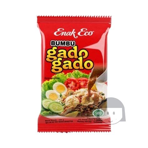 Enak Eco Bumbu Gado Gado 185 gr - 100% authentic Indonesian products - KiosKana - Indonesian ...