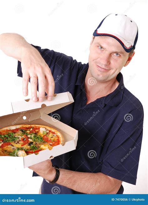 Pizza delivery stock photo. Image of food, assistance - 7470056