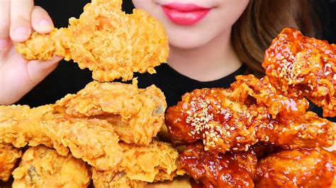 ASMR KOREAN FRIED CHICKEN 치킨 먹방 EATING SOUNDS MUKBANG NO TALKING - YouTube