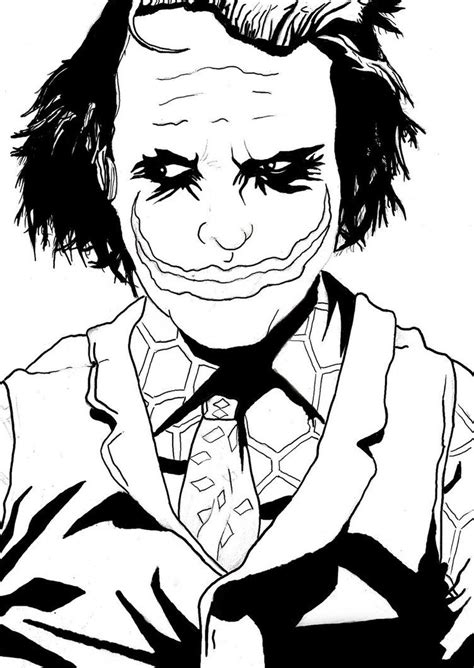 The joker- Line art by Generic-Artsist on deviantART | Line art, Line art drawings, Art