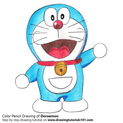 How to Draw Doraemon (Doraemon) Step by Step | DrawingTutorials101.com