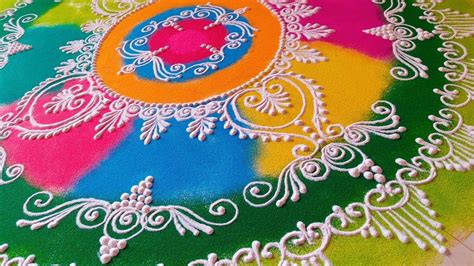 DUSSEHRA SPECIAL EASY RANGOLI/BIG CREATIVE ATTRACTIVE रंगोली FOR दिवाली@Ekta 1ta - YouTube