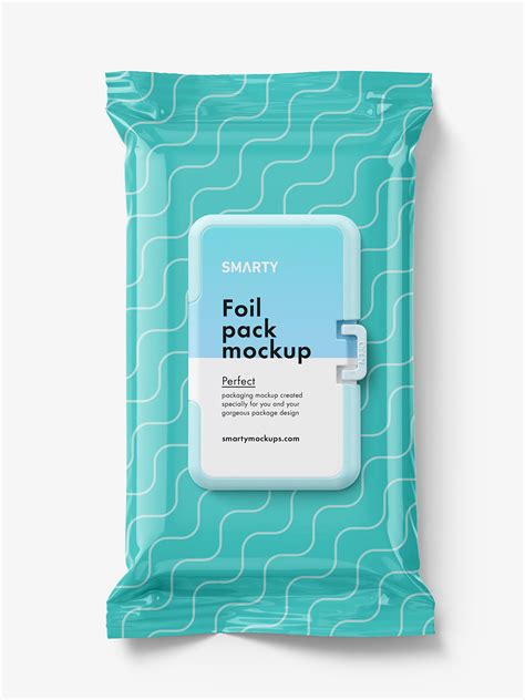 Wet wipes bag / glossy - Smarty Mockups