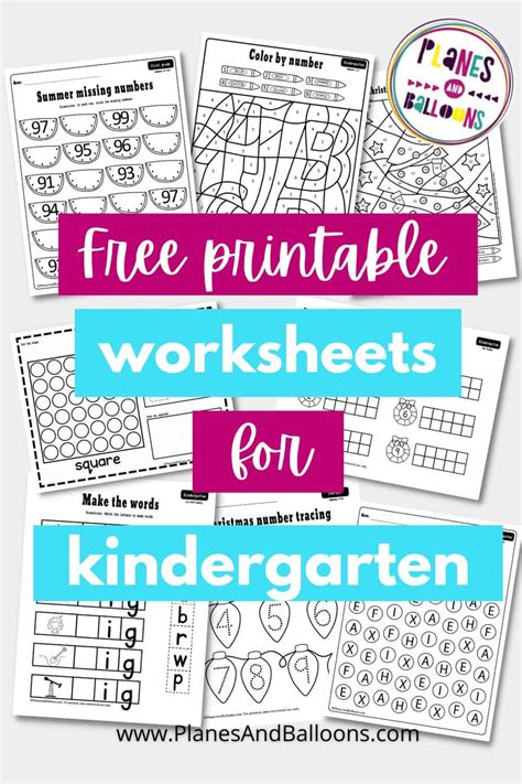 Free Printable Kindergarten worksheets: Learning Made Fun!