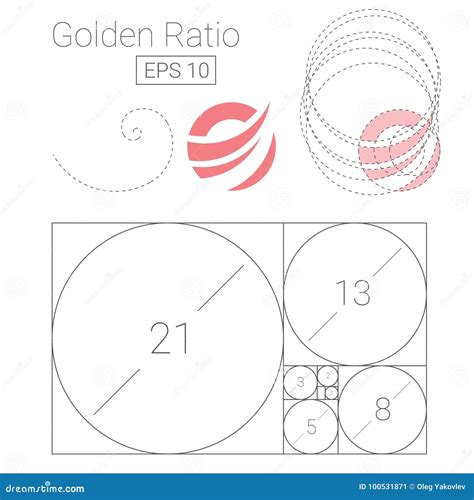 Golden Ratio Template Logo Illustration Stock Vector - Illustration of circles, corporate: 100531871