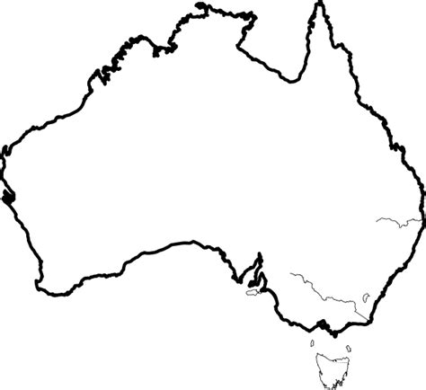 3 Free Printable Blank Australia Map Outline