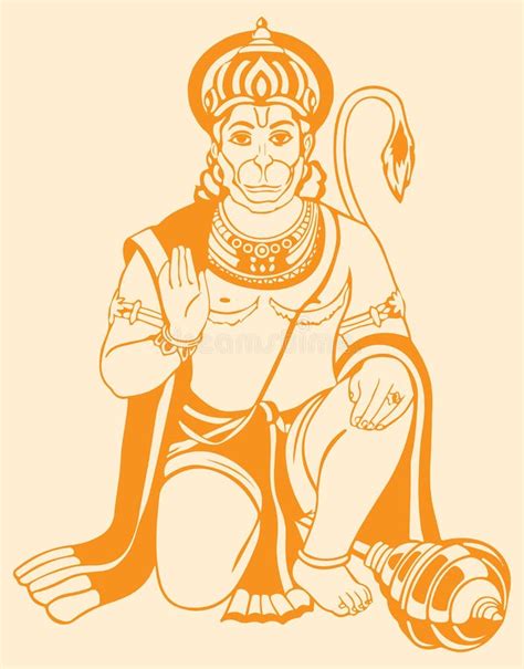 Vector Art of Jai Hanuman for Card Stock Vector - Illustration of decoration, lord: 92058640