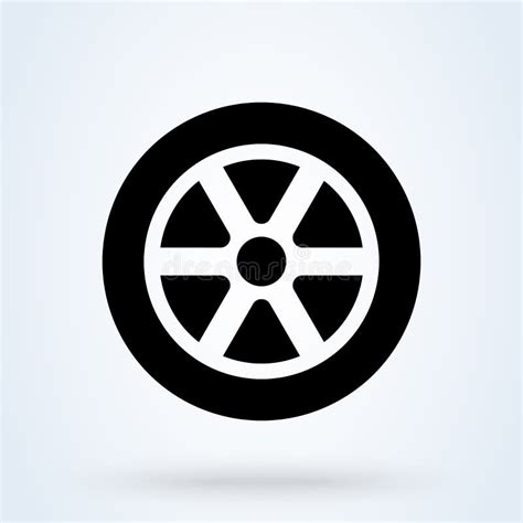 Car Tyre Vector Icon On White Background. Flat Vector Car Tyre Icon ...