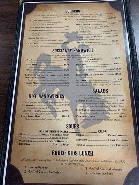 Menu of Rodeo Cafe in Rialto, CA 92376