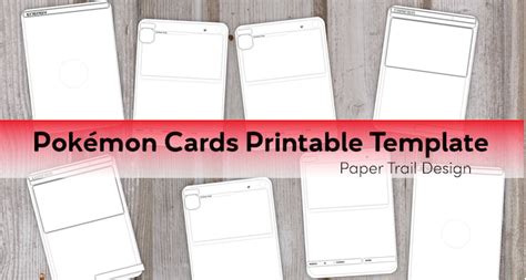 Pokémon Card Template Free Printable - Paper Trail Design