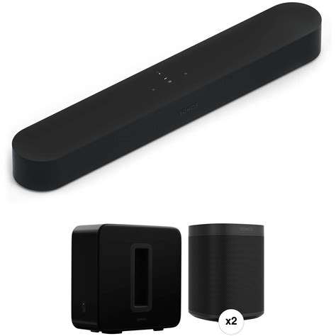 Sonos Beam Soundbar with 2 One SL Speakers and SUB Kit (Black)