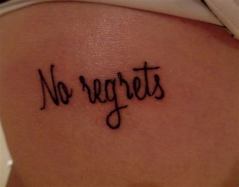 No Regrets Tattoos Designs, Ideas and Meaning | Tattoos For You