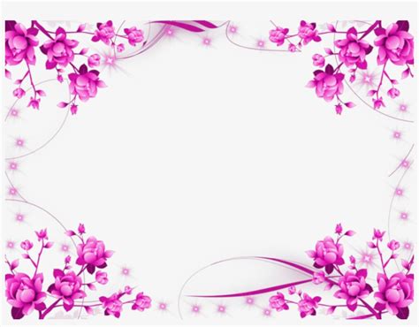 Purple Flowers Clipart Border - Purple Flower Borders Png Clipart ...