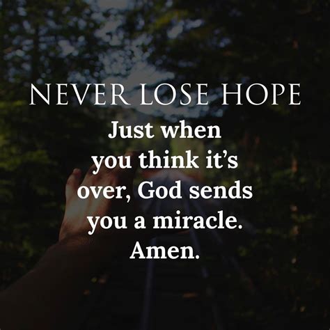 Never lose hope