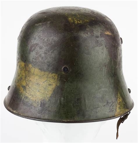 Sold Price: M1916/1917 STAHLHELM WITH CAMOUFLAGE PAINT SCHEME - Invalid date EST