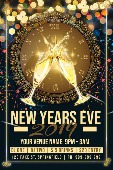 New Years Eve Poster Template | PosterMyWall