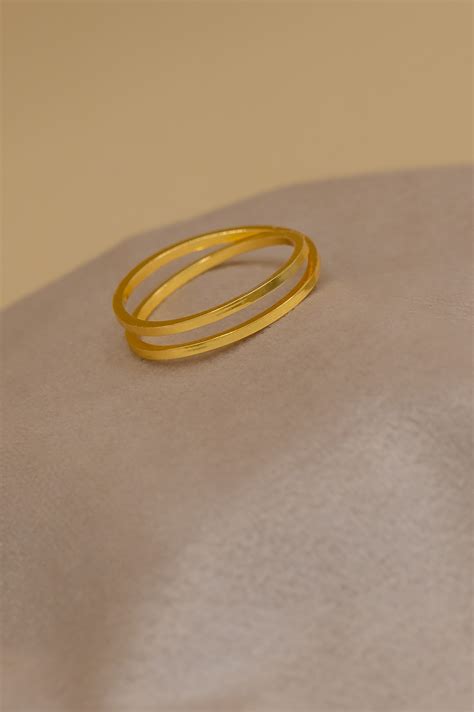 GOLD DOUBLE RING | Yara Jewellery