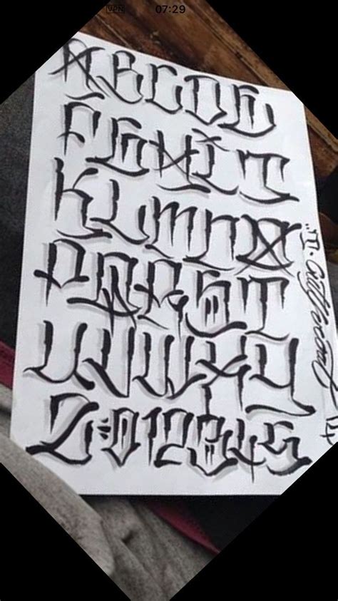 Graffiti Gangster Tattoo Lettering Alphabet - Janeforyou