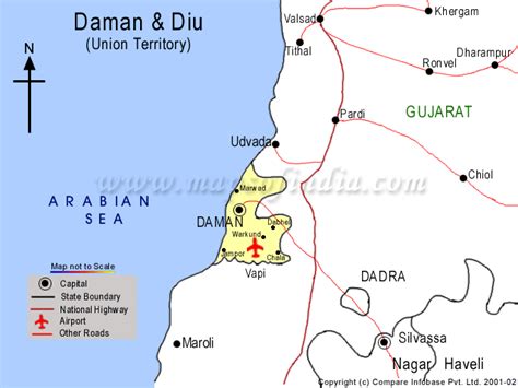 Where is Daman And Diu Located in India | Daman And Diu Location Map,Daman and Diu