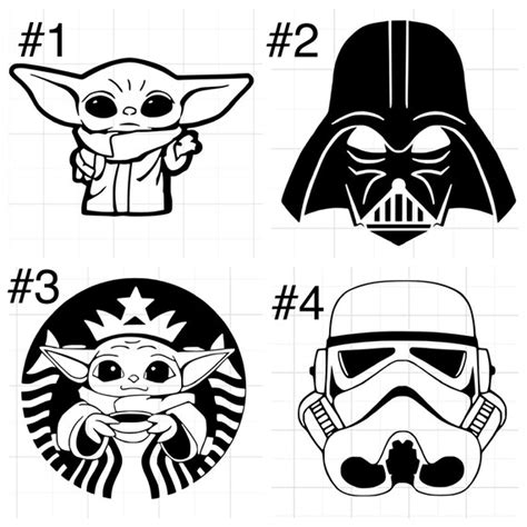 Star Wars Vinyl Decal Baby Yoda Vinyl Decal Yoda Vinyl | Etsy