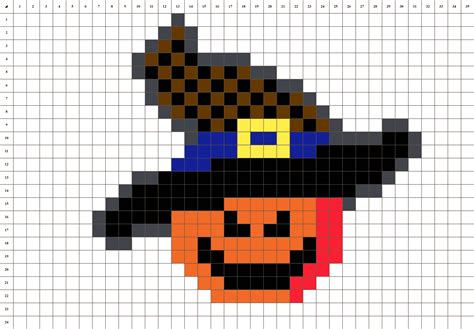 Citrouille d'Halloween - Pixel Art | La Manufacture du Pixel