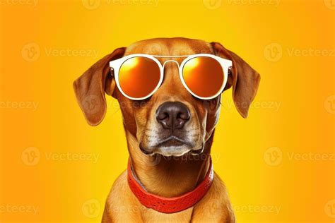 A funny faces dog wearing sunglasses in the studio. Generative ai. 28248451 Stock Photo at Vecteezy