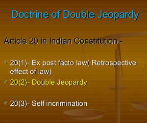 DOCTRINE OF DOUBLE JEOPARDY