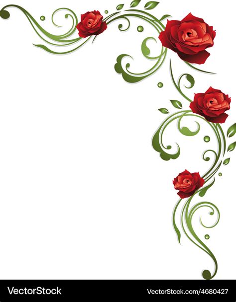 Rose border Royalty Free Vector Image - VectorStock