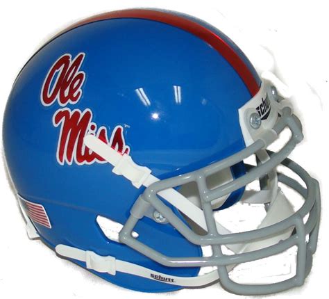 Mississippi (Ole Miss) Rebels Alternate Blue Chrome Decal Schutt Mini ...