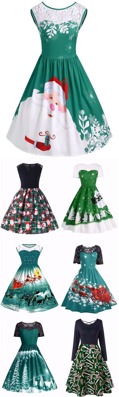 #Green #Christmas Up To 60% OFF | Start From $5 | Green Christmas Vintage Dress | Sammydress.com ...