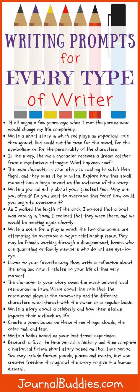 Writing Prompts for Every Type of Writer | Writing prompts, Creative ...