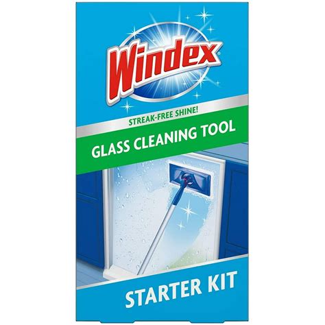 Windex Outdoor All-In-One Glass and Window Cleaner Tool Starter Kit (Packaging May vary ...