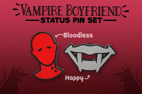 BG3 Astarion Bloodless & Happy Status Pin Set - Etsy