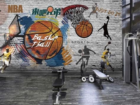 Brick Wall Prepasted Wallpaper / Basketball Wallpaper / Sport - Etsy