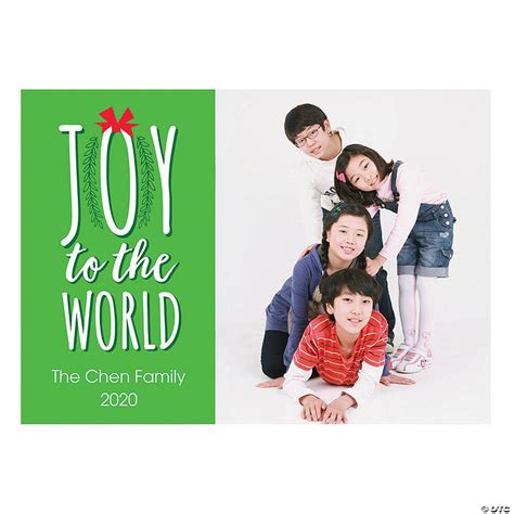 Custom Photo Joy to the World Christmas Cards - Discontinued