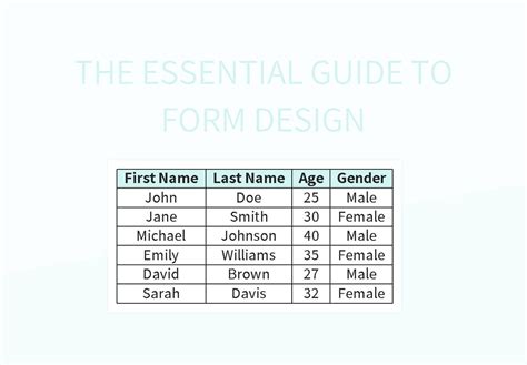 The Essential Guide To Form Design Excel Template And Google Sheets ...