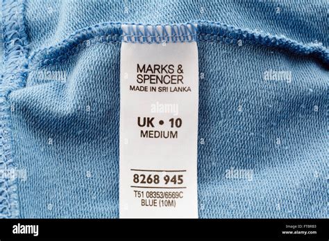 Marks and Spencer clothing label sewn inside a garment made in Sri ...