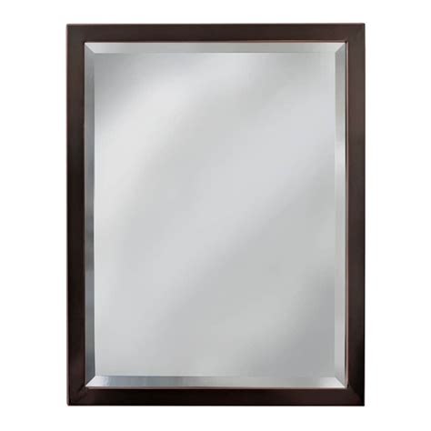 Allen + roth 24-in Oil-Rubbed Bronze Rectangular Bathroom Mirror at ...