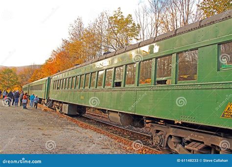 Green Mountain Flyer Fall Foliage Train Ride Editorial Stock Photo - Image of mountain, boarding ...