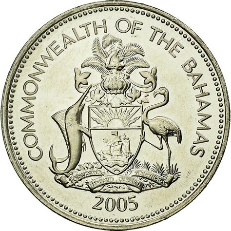 Twenty-five Cents 2005, Coin from Bahamas - Online Coin Club