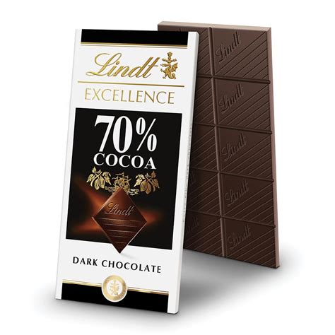 Lindt Chocolate Bar Dark Chocolate 70 Percent Cocoa Smooth, 3.5 Oz ...