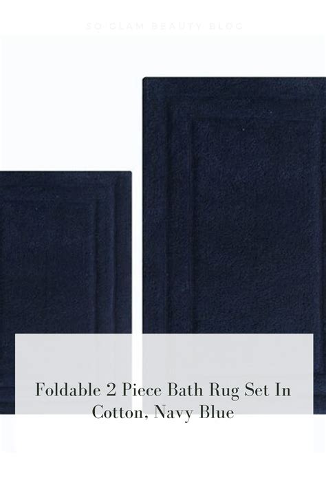 Navy Blue Bath Rug Set